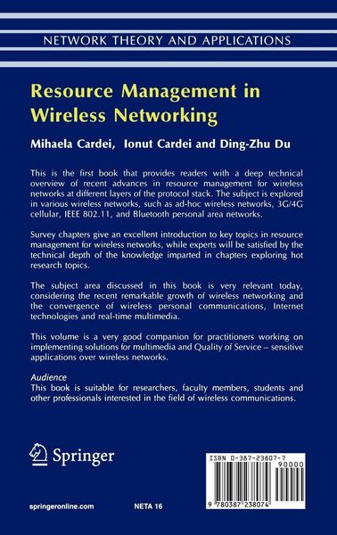Produktbild: Resource Management in Wireless Networking