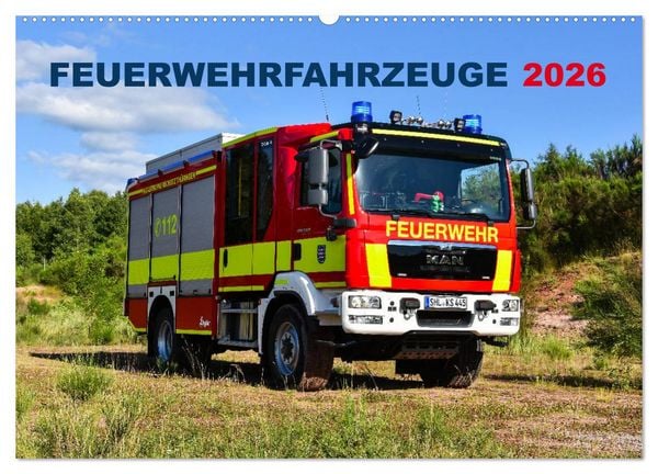 Produktbild: Feuerwehrfahrzeuge (Wandkalender 2026 DIN A2 quer), CALVENDO Monatskalender