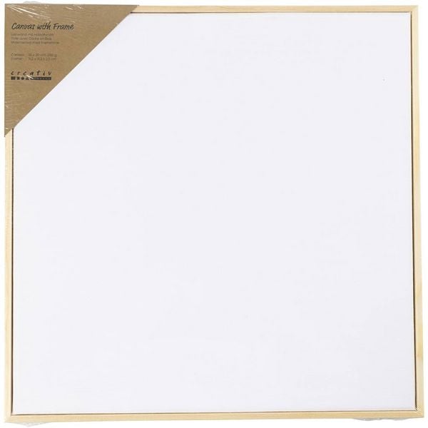 Produktbild: Creativ Company Gespannte Leinwand mit Rahmen, Gr&ouml;&szlig;e 30x30 cm, 280 g, Wei&szlig;, 10 Stk