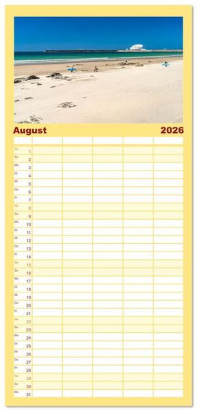 Produktbild: Familienplaner 2026 - Portugal mit 5 Spalten (Wandkalender, 21 x 45 cm) CALVENDO
