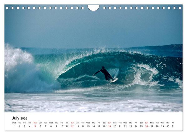 Produktbild: SURFERS AND WAVES (Wall Calendar 2026 DIN A4 landscape), CALVENDO 12 Month Wall Calendar