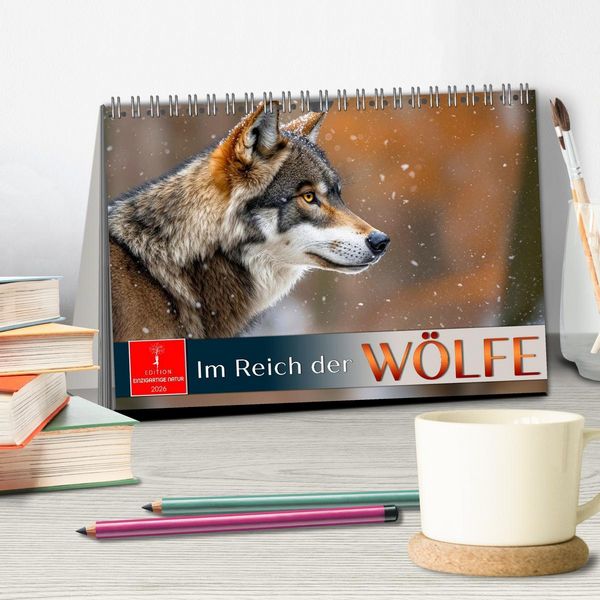 Produktbild: Im Reich der W&ouml;lfe (Tischkalender 2026 DIN A5 quer), CALVENDO Monatskalender