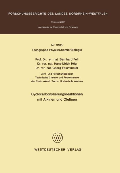 Produktbild: Cyclocarbonylierungsreaktionen mit Alkinen und Olefinen
