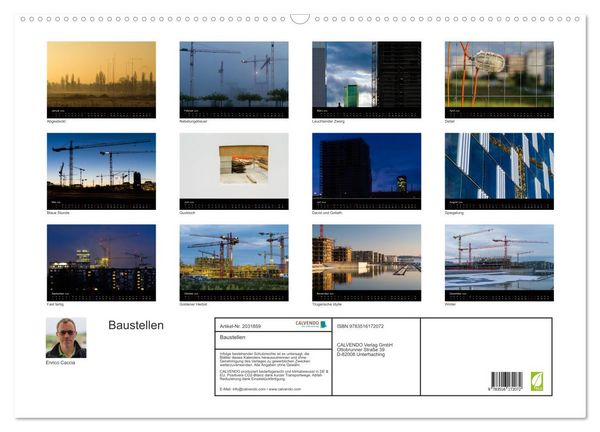 Produktbild: Baustellen (Wandkalender 2026 DIN A2 quer), CALVENDO Monatskalender