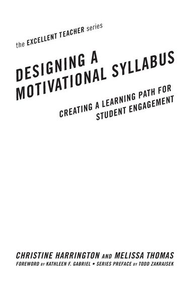 Produktbild: Designing a Motivational Syllabus