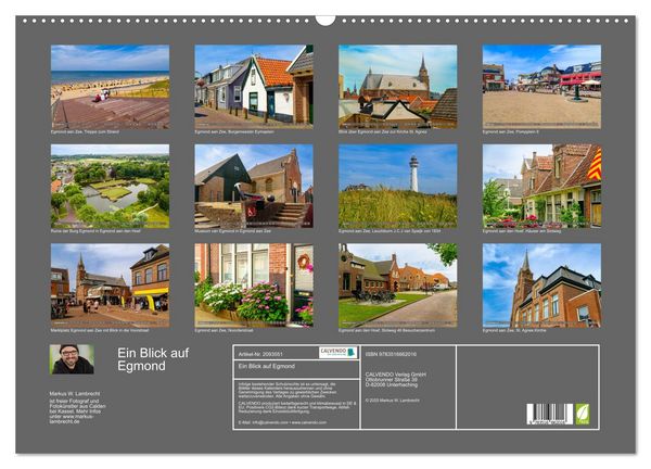 Produktbild: Ein Blick auf Egmond (Wandkalender 2026 DIN A2 quer), CALVENDO Monatskalender