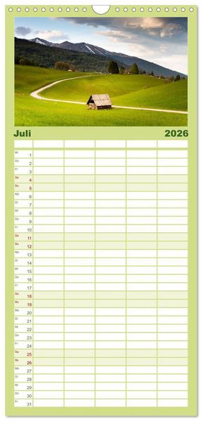 Produktbild: Familienplaner 2026 - Die Steirische Krakau mit 5 Spalten (Wandkalender, 21 x 45 cm) CALVENDO