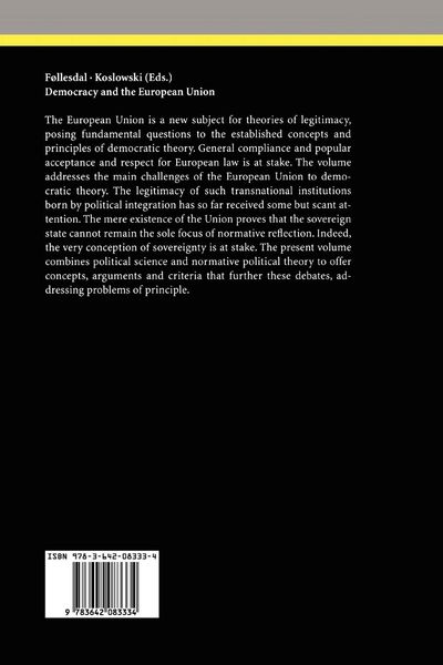 Produktbild: Democracy and the European Union