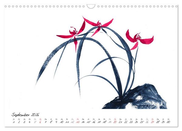 Produktbild: Asiatische Tuschmalerei (Wandkalender 2026 DIN A3 quer), CALVENDO Monatskalender