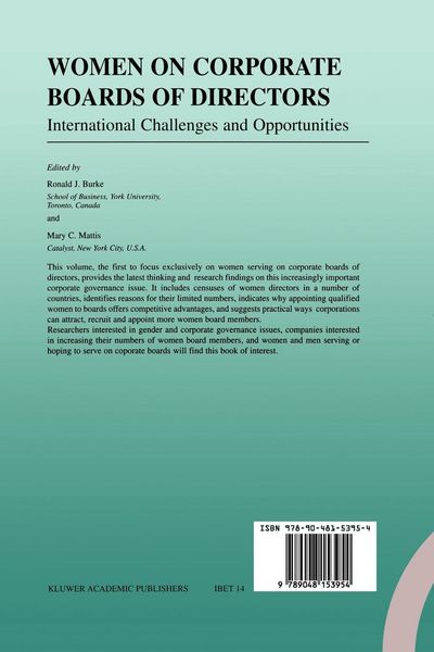 Produktbild: Women on Corporate Boards of Directors