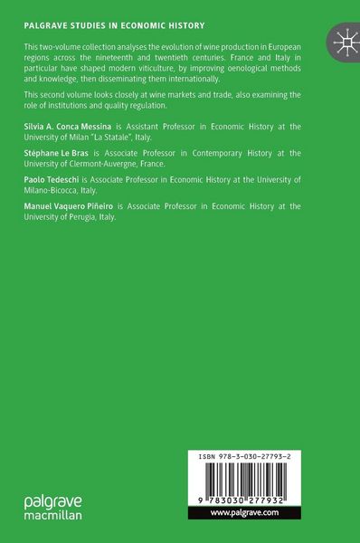 Produktbild: A History of Wine in Europe, 19th to 20th Centuries, Volume II