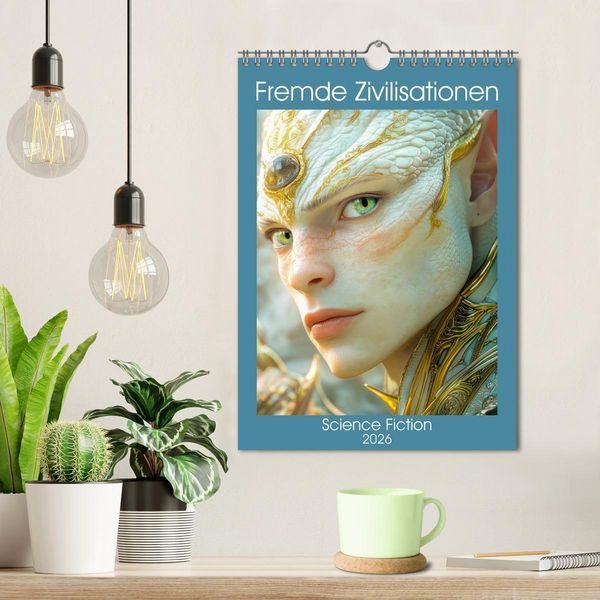 Produktbild: Fremde Zivilisationen - Science Fiction (Wandkalender 2026 DIN A4 hoch), CALVENDO Monatskalender