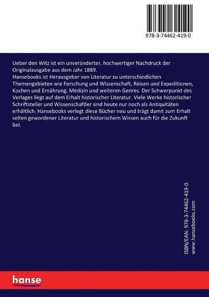 Produktbild: Ueber den Witz
