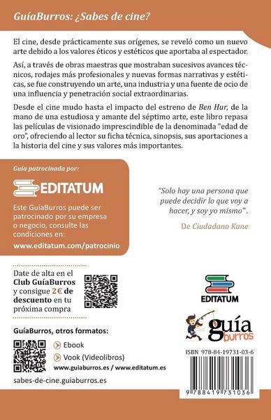 Produktbild: Gu&iacute;aBurros: &iquest;Sabes de cine?