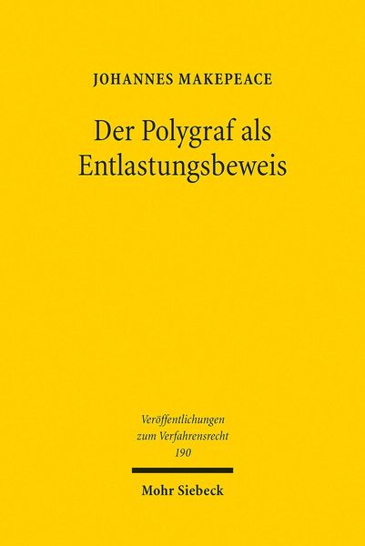 Produktbild: Der Polygraf als Entlastungsbeweis
