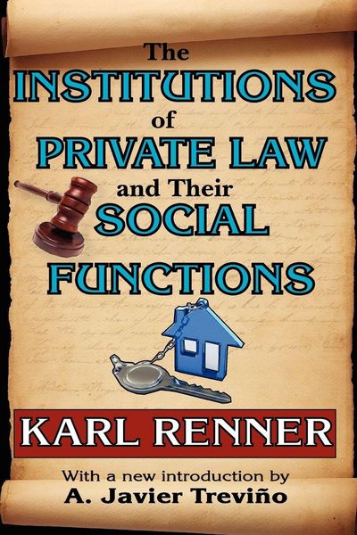 Produktbild: The Institutions of Private Law and Their Social Functions