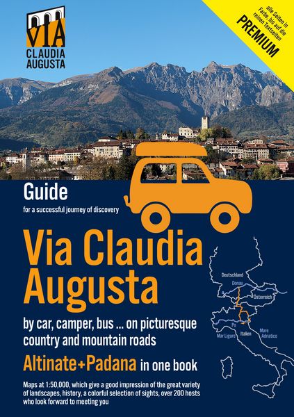 Produktbild: Via Claudia Augusta by car, camper, bus, ... "Altinate" +"Padana" Premium