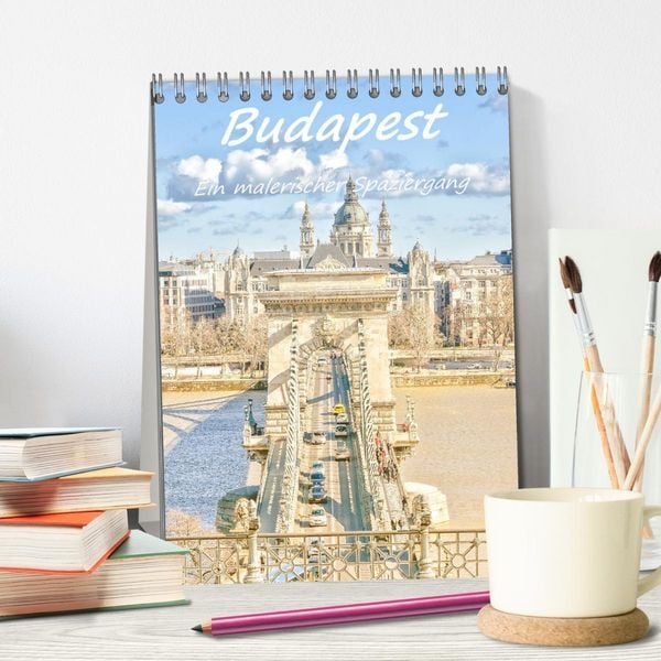 Produktbild: Budapest - Ein malerischer Spaziergang (Tischkalender 2026 DIN A5 hoch), CALVENDO Monatskalender