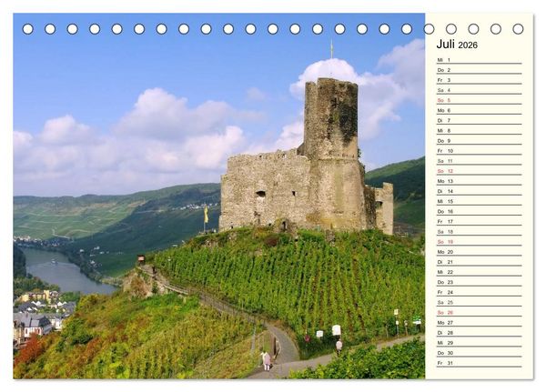 Produktbild: Entlang der Mosel (Tischkalender 2026 DIN A5 quer), CALVENDO Monatskalender