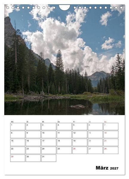 Produktbild: Yellowstone und Grand Tetons Nationalparks (Wandkalender 2027 DIN A4 hoch), CALVENDO Monatskalender