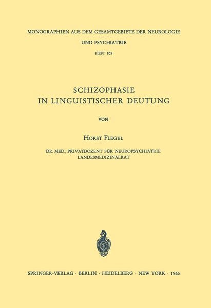 Produktbild: Schizophasie in Linguistischer Deutung