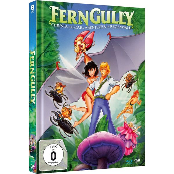 Produktbild: FernGully - Christa und Zaks Abenteuer im Regenwald (Limited Mediabook mit Blu-ray+DVD+Booklet, neues Master, limitiert auf 500 St&uuml;ck)