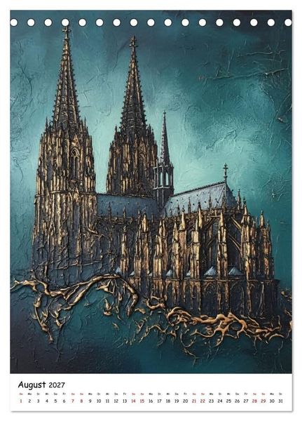Produktbild: K&ouml;lner Dom-Impressionen: Eine k&uuml;nstlerische Reise (Tischkalender 2027 DIN A5 hoch), CALVENDO Monatskalender