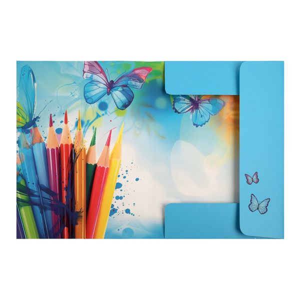 Produktbild: Idena Sammelmappe Schmetterling mit Gummizug 400g/m&sup2; DIN A3