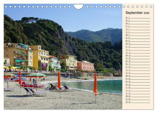 Produktbild: Cinque Terre - Malerische, vertr&auml;umte D&ouml;rfer an der ligurischen K&uuml;ste (Wandkalender 2026 DIN A4 quer), CALVENDO Monatskalender