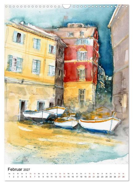 Produktbild: Aquarelle in Hochform (Wandkalender 2027 DIN A3 hoch), CALVENDO Monatskalender
