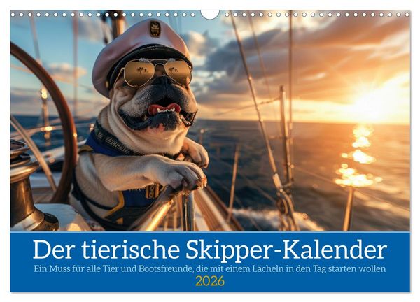 Produktbild: Der tierisch Skipper-Kalender (Wandkalender 2026 DIN A3 quer), CALVENDO Monatskalender
