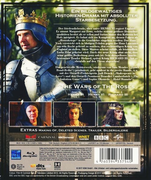 Produktbild: The Hollow Crown - Staffel 2 - The Wars of the Roses [3 BRs]