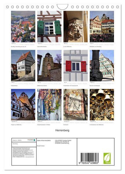 Produktbild: Herrenberg (Wandkalender 2026 DIN A4 hoch), CALVENDO Monatskalender
