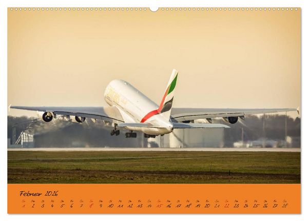 Produktbild: Flugzeuge im Abendlicht (hochwertiger Premium Wandkalender 2026 DIN A2 quer), Kunstdruck in Hochglanz