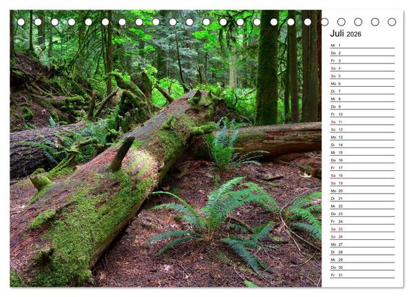 Produktbild: Vancouver Island - Perle im Kanadischen Westen (Tischkalender 2026 DIN A5 quer), CALVENDO Monatskalender