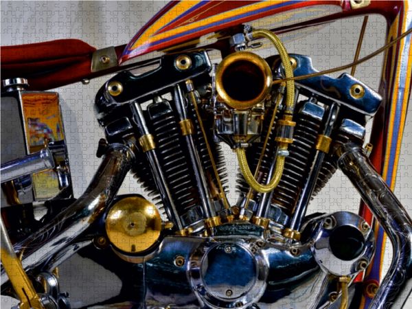 Produktbild: CALVENDO Puzzle Harley Classic Chopper 1000 Teile Lege-Gr&ouml;&szlig;e 64 x 48 cm Foto-Puzzle Bild von Ingo Laue