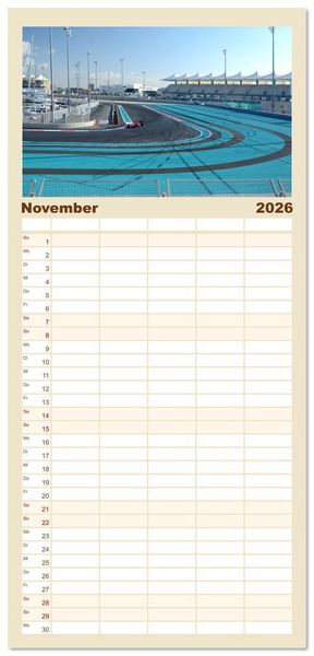Produktbild: Familienplaner 2026 - Abu Dhabi, eine Stadt der Zukunft. mit 5 Spalten (Wandkalender, 21 x 45 cm) CALVENDO
