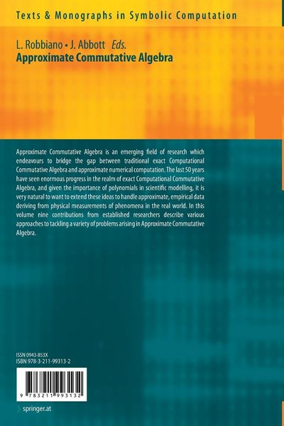 Produktbild: Approximate Commutative Algebra