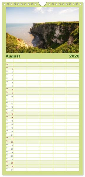 Produktbild: Familienplaner 2026 - Yorkshire - Dales und Coast mit 5 Spalten (Wandkalender, 21 x 45 cm) CALVENDO