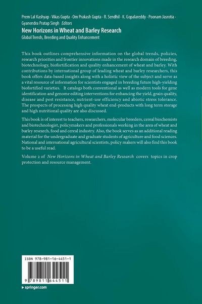 Produktbild: New Horizons in Wheat and Barley Research