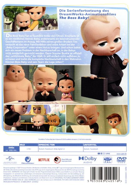 Produktbild: The Boss Baby - Wieder im Gesch&auml;ft, Staffel 1 [2 DVDs]