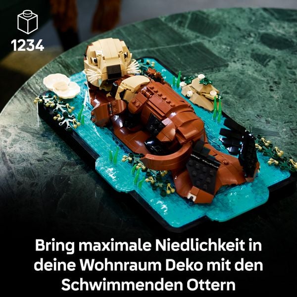 Produktbild: LEGO Ideas 21366 Schwimmende Otter, 3D Modellbau mit Tierfigur