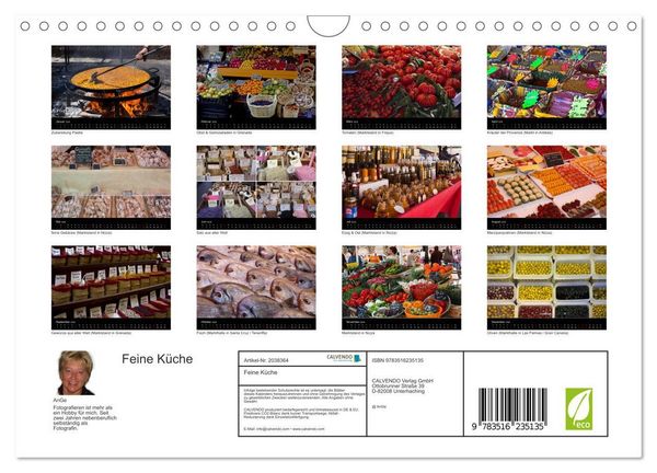 Produktbild: Feine K&uuml;che (Wandkalender 2026 DIN A4 quer), CALVENDO Monatskalender