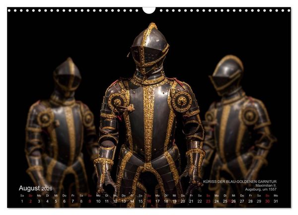 Produktbild: Historische R&uuml;stungen und Waffen (Wandkalender 2026 DIN A3 quer), CALVENDO Monatskalender