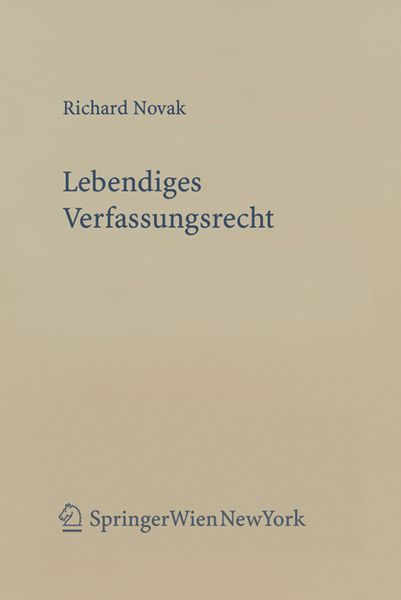 Produktbild: Lebendiges Verfassungsrecht