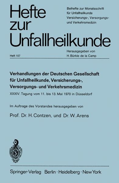 Produktbild: Verhandlungen der Deutschen Gesellschaft f&uuml;r Unfallheilkunde, Versicherungs-, Versorgungs- und Verkehrsmedizin e.V.