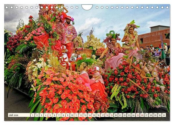 Produktbild: Blumenfest auf Madeira (Wandkalender 2026 DIN A4 quer), CALVENDO Monatskalender