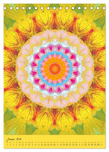 Produktbild: Mandala Energien (Tischkalender 2026 DIN A5 hoch), CALVENDO Monatskalender