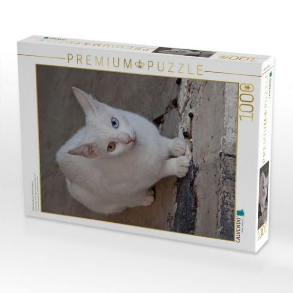 Produktbild: CALVENDO Puzzle Katze der Rasse T&uuml;rkisch Angora | 1000 Teile Lege-Gr&ouml;&szlig;e 64x48cm Foto-Puzzle f&uuml;r gl&uuml;ckliche Stunden