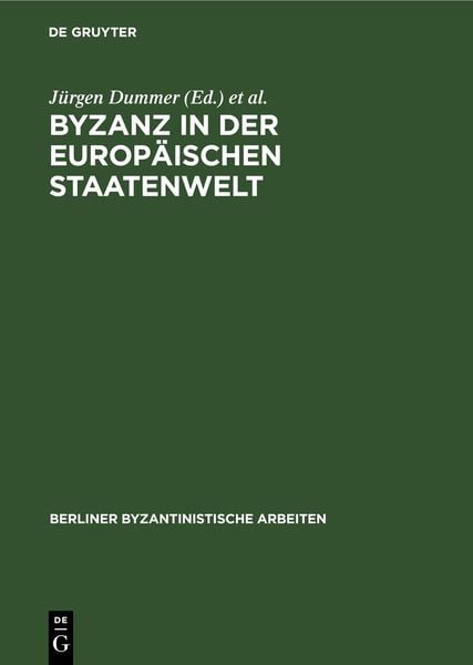 Produktbild: Byzanz in der europ&auml;ischen Staatenwelt